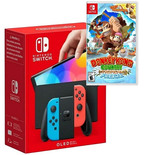 Nintendo Switch OLED Model with Donkey Kong Country: Tropical Freeze (New condition) International spec - U.S. Plugs