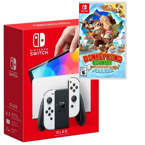 Nintendo Switch OLED Model with Donkey Kong Country: Tropical Freeze (New condition) International spec - U.S. Plugs