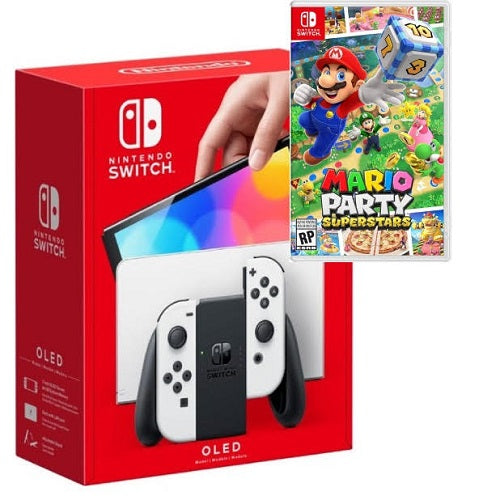 Nintendo Switch OLED Model with Mario Party Superstars (New condition) International spec - U.S. Plugs